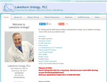 Tablet Screenshot of lakeshoreurology.com